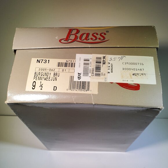 VINTAGE GH BASS BURGANDY PENNY LOAFERS...MADE IN USA...1990...IN ORIGANAL BOX main image 6